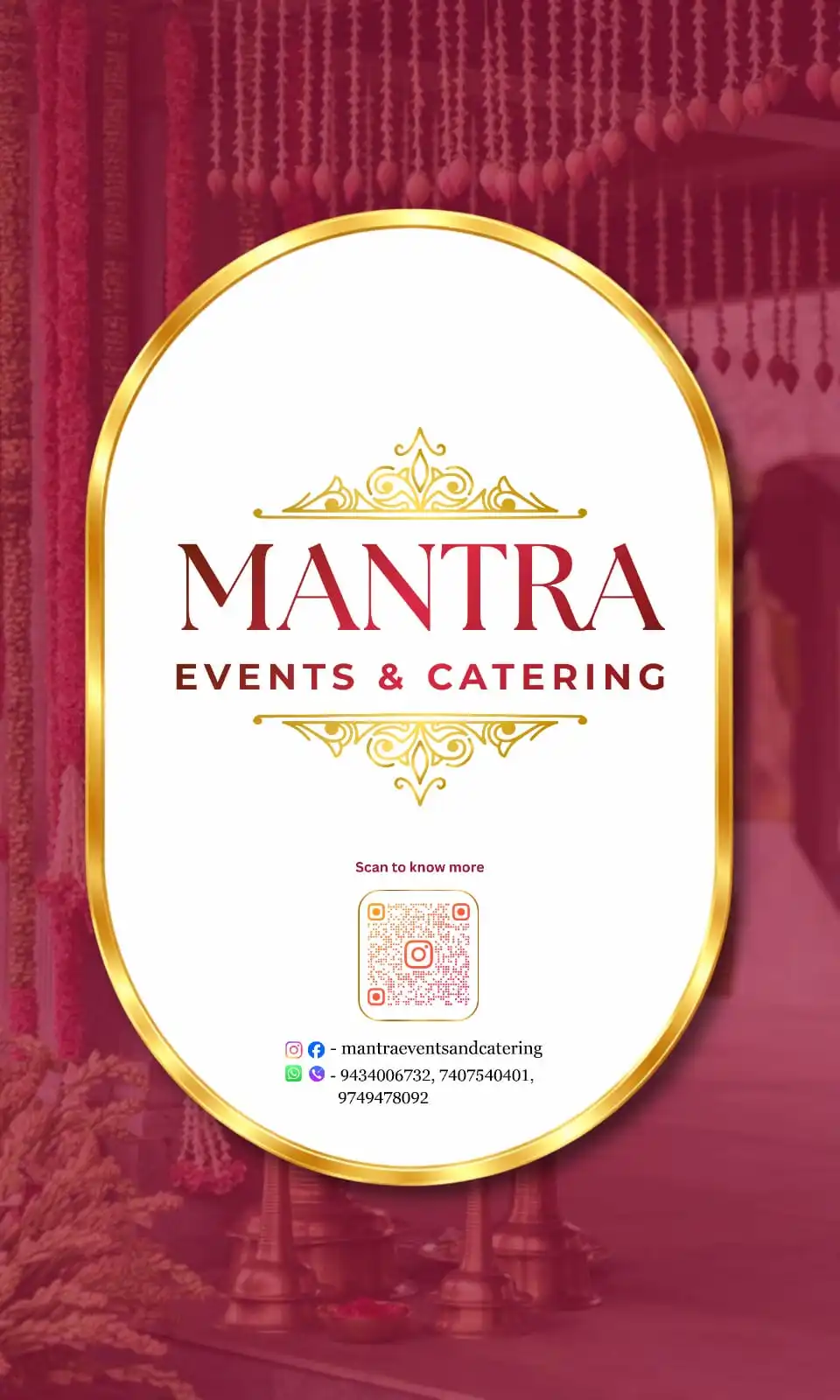 Mantra Events & Catering — scan to know more